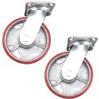 heavy duty metal caster wheel 6inch 150mm industrial castor swivel withou lock/brake 2pcs