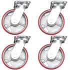 heavy duty metal caster wheel 6inch 150mm industrial castor swivel withou lock/brake 4pcs