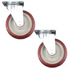 heavy duty plastic caster wheel solid hard plastic castor 5 inch swivel without brake lock 2pcs bundle