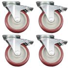 heavy duty plastic caster wheel solid hard plastic castor 5 inch 4pcs bundle