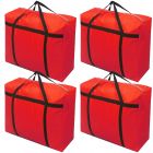 4x medium home storage bag waterproof clothes quilt organizer for moving house luggage xmas christmas tree model #35 red