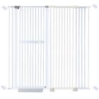 extra tall 150cm baby pet security gate metal safety guard tension pressure mounted for children dog kitten adjustable width range 139.5-145.5cm largest gap between bars 42mm model a42