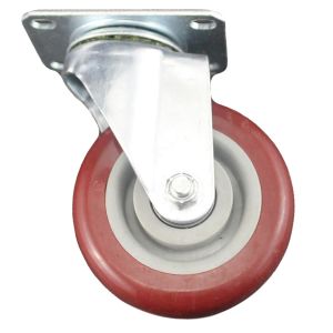 heavy duty plastic caster wheel solid hard plastic castor 4 inch swivel without lock brake single