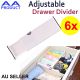 6x Plastic Retractable Adjustable Stretch Drawer Divider Storage Partition Board Organizer