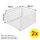 2x Stackable Storage Basket Tray Bin Organiser for Closet Cabinet Kitchen Food Shelves WT