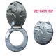 Universal Colorful Bathroom Toilet Seat Cover Lid Metal Hinges Grey Water Drop