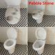 Universal Colorful Bathroom Toilet Seat Cover Lid Metal Hinges Pebble Stone