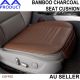 Car Seat Cover Cushion Bamboo Charcoal Breathable Pad Chair Mat PU Leather Coffee