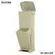 Double Decker 2-in-1 Recycling Bin Dustbin Trash Can Pedal Open Garbage Storage Khaki