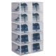 extra large giant shoe box hard plastic with magnetic door for big shoe see through clear door white 10pcs bundle