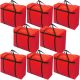 riin 8x Medium Home Storage Bag Waterproof Clothes Quilt Organizer for Moving House Luggage Xmas Christmas Tree Model #35 Red