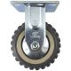 5inch plastic caster wheel industrial castor solid ribbed tread tyre with cover fixed non-swivel rough terrain