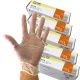 disposable gloves clear powder free vinyl pvc large 5 box 500pcs