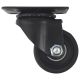 2.5inch low profile caster wheel industrial castor solid wide wheel swivel without brake/lock for furniture trolley bench 200kg ea