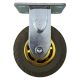 5 inch rubber caster wheel industrial castor solid ribbed tread tyre non swivel /fixed for flat or rough terrain 300kg each